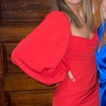 Princess Polly Lillie Long Sleeve Mini Dress Red Photo 1