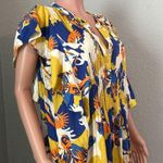 Anthropologie  Cassandra maxi Maeve DressYellow Blue Birds Short Sleeves X-Large Photo 6
