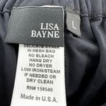 Lisa Bayne Wide Leg Pants Lagenlook Pockets Loose Fit Stretch Black Large Photo 1