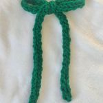 kelly green knit hair bow Photo 3