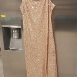 Steve Madden ππ Sleeveless Sequin Midi Dress ~ Rose Gold Large L NWT Photo 3