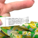 ZARA ‎ Green Yellow Floral Print Satin Wrap Mini Dress Size Medium Photo 14