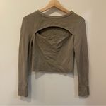 ZARA  Size M Cut Out Cropped Long Sleeve Photo 0