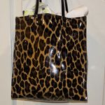 BLOOMINGDALE’S CHEETAH PRINT PATENT LEATHER MINI TOTE BAG PRELOVED Tan Photo 2