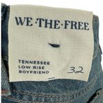 Free People NWT  We The Free Tennessee Low Rise Boyfriend Jeans Outlaw Wash Sz 32 Photo 2