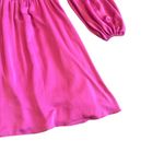 Kobi Halperin Stavy Pleated Smocked Mini Dress Satin Square Neck Size Small Pink Photo 11