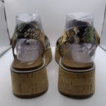 Franco Sarto  Women's Ozio Sandal size 7.5M platform slingback snake print D19 Photo 5