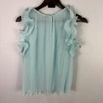 ZARA  XS Mint Green Pleated Ruffle Blouse Fairycore Coquette Soft Girl Romantic Photo 2
