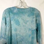 Christopher & Banks  Large Top Handmade Tie‎ Dye 3/4 Sleeve Cotton Blue Boho 434 Photo 6