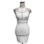 Guess Vtg  Mesh Mini Dress Bondage Angelcore Party Sheer Granola Preppy Sexy XS Photo 1