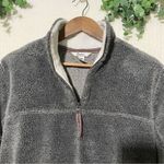 Pressbox  Shaggy Grey Quarter Zip Pullover Faux Fur Medium Photo 1
