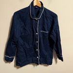 J.Crew Vintage Pajama Set Navy- Size Medium Petite Photo 2