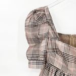 NWT En Saison Plaid Organza Babydoll Mini Dress XS Photo 4