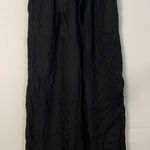 Hollister Black Smocked Paperbag Waist Tie Cropped Wide Leg Pants XS Photo 0