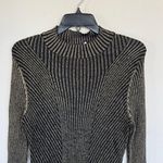 BCBGeneration Gold and Black Metallic Sweater Dress Size Large NWT Photo 3