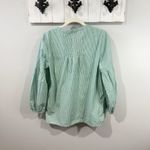 Vineyard Vines Striped Pin Tuck Top Green White Sea Swell Size M Photo 2