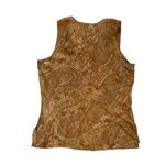 LRL Lauren Ralph Floral Print Cotton Ruffle V Neck Top 4P Cottagecore Orange Photo 1