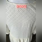 Ba&sh cream lace Pleated 3/4 Sleeve summer cotton Mini Dress Photo 8