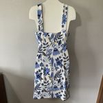 Boston Proper White Blue Floral Criss Cross Front Dress Women's Size Small Photo 3