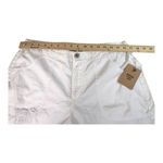 NEW Jeanstar White CAPRI DENIM PANT Women's 12 Cargo Style Jean Pockets Tie Hem Photo 5