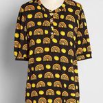 Modcloth NWT Winning Them Over Short Sleeve Top Black Pumpkin Size Medium M NEW Photo 0
