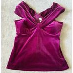 Parker Velvet Ruffle Sleeve Party Blouse Fuchsia Purple Size M NWOT Photo 9