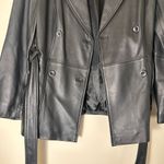 Valerie Stevens  Lambskin New Zealand Leather pea coat size M black Photo 9