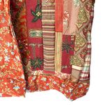 Handmade Vintage Quilted Cottage Core Rust Two Button Jacket Medium Red Photo 2