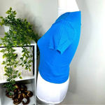 BDG Urban Outfitters Blue Cropped Baby Tee Ribbed Shirt NEW Size S Photo 4