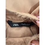 ZARA  Sleeveless Pleated High Neck Top Pink Women's Size Large Photo 6