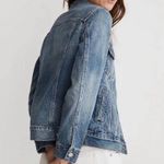 Madewell Blue Distressed Cotton Denim Jacket M Photo 2