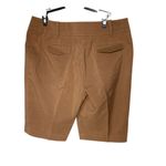 Carlisle Women's Tan Silk Blend Chino Bermuda Shorts Size 10 Casual Summer Brown Photo 1