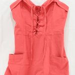 Abercrombie & Fitch Lace up Mini dress Coral Pink size S Photo 5