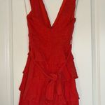FAVLUX Red Plunging Romper Photo 1