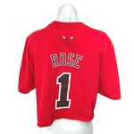 Adidas NBA Women's Red Chicago Bulls Rose 1 Short Sleeve T Shirt Tee Top Size XL Photo 1