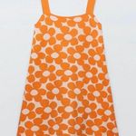 ZARA Orange Floral  Knit Dress Photo 0