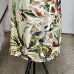 Ali Ro Womens Dress Sz 6 Green Floral Short Sleeve Garden Party Botanical Boho Photo 5