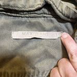 Max jeans Max‎ Jeans Women's Small Green Utility Jacket Military Drawstring Cinched Waste Photo 5