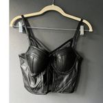 Charlotte Russe Stylish Black Leather Corset Top by , Size S Photo 0