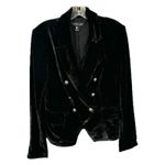Rachel Zoe  Medium Blazer Jacket Black Velvet Double Breasted Dark Academia 868 Photo 1