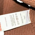 Pretty Little Thing GUC Cropped Brown Ribbed Cardigan - large Photo 3