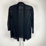 Eileen Fisher Black Crinkled Open Cardigan XS β Dramatic & Iconic Photo 4
