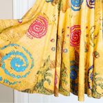vintage • yellow circle skirt midi sequin spiral colorful print cotton ethnic Size M Photo 5