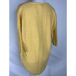 EXPRESS Yellow 3/4 Sleeve Loose Fitting V-Neck Herringbone Round Hem Sweater XS Photo 4