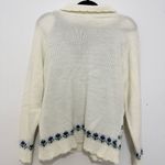 Cricket Lane floral collared size medium sweater knit cottage core girly dainty Photo 2