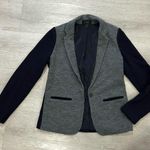 J.Crew Contrast Knit Colorblock Gray Navy Blazer size 8 Photo 3