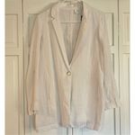H by Halston H Halston NWT white 100% linen boyfriend blazer small Photo 3