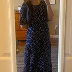 Orange Creek Polka Dot Navy Dress Photo 0