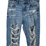 American Eagle  Distressed Mom Jeans Size 0 – Ripped Straight Leg Photo 2