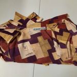 Liz Baker Vintage Shirt Women Large Red Gold Blouse Top Button Front Photo 4